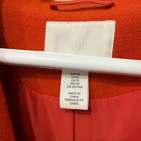 H&M Bold Red Trench Coat - Picture 2 of 2